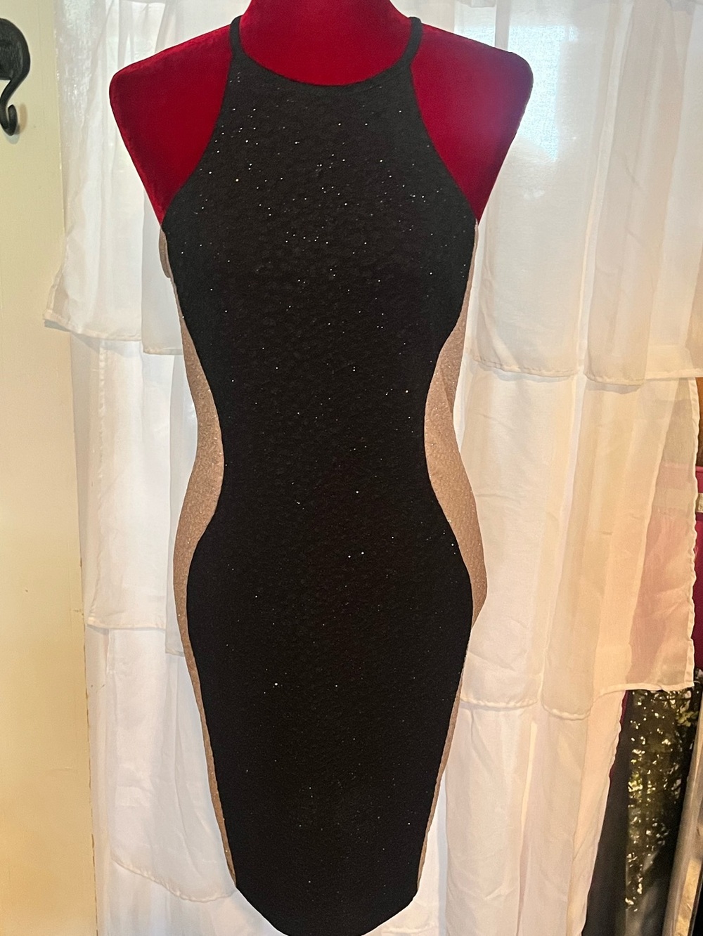 NWT Windsor Women’s Black Sparkle Mini Dress (Large)